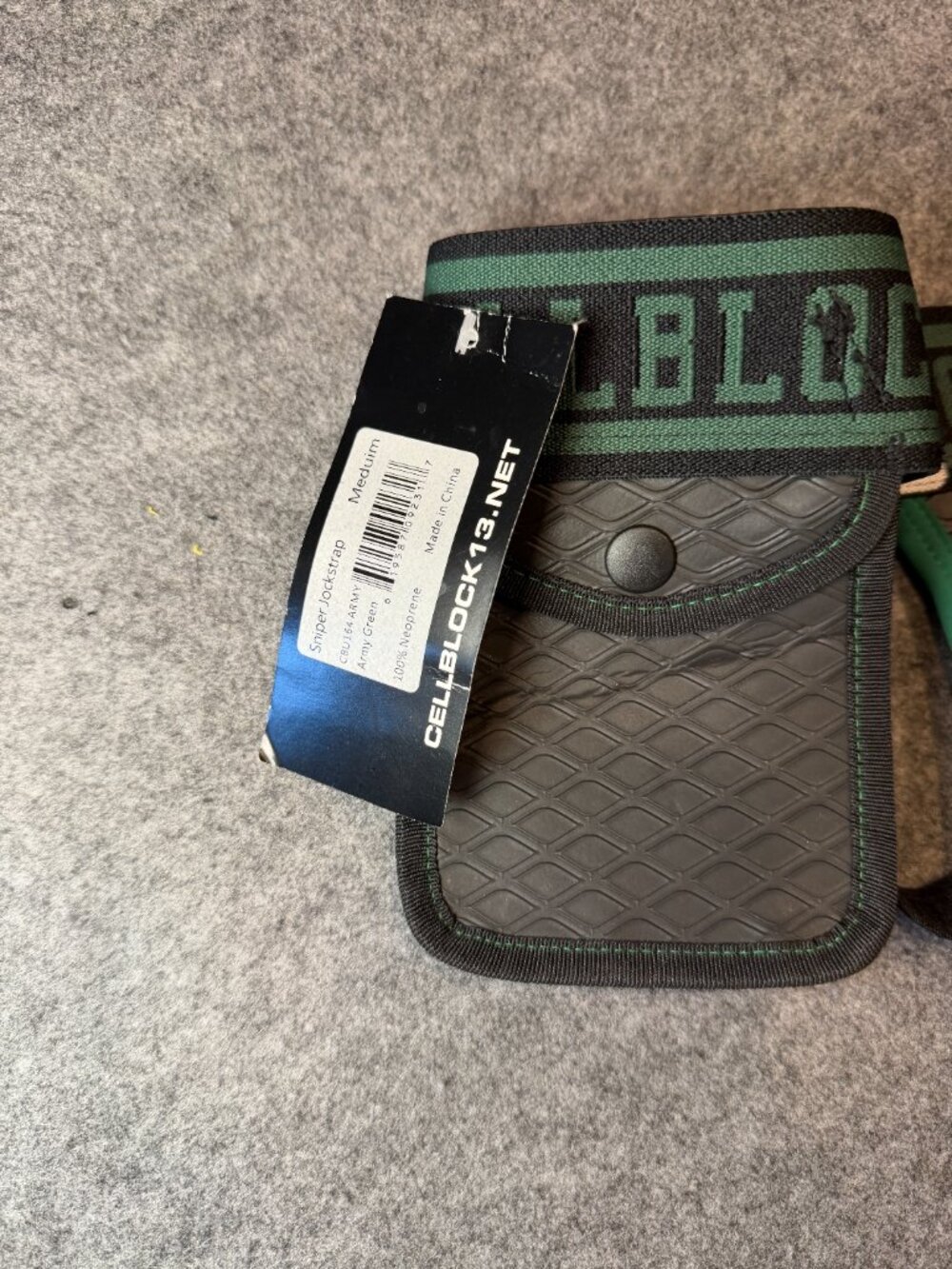 CellBlock 13 Sniper Neoprene Jockstrap with Side Utility Pouch Army Green Medium - Picture 5 of 7